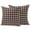Brown, variant on Yellow White Plaid Outdoor Pillow Covers 24"x24" Set of 2, Farmhouse Rustic Country Checkerboard Pattern Waterproof Throw Pillow Covers for Patio Furniture, Decorative Cushion Covers for Porch