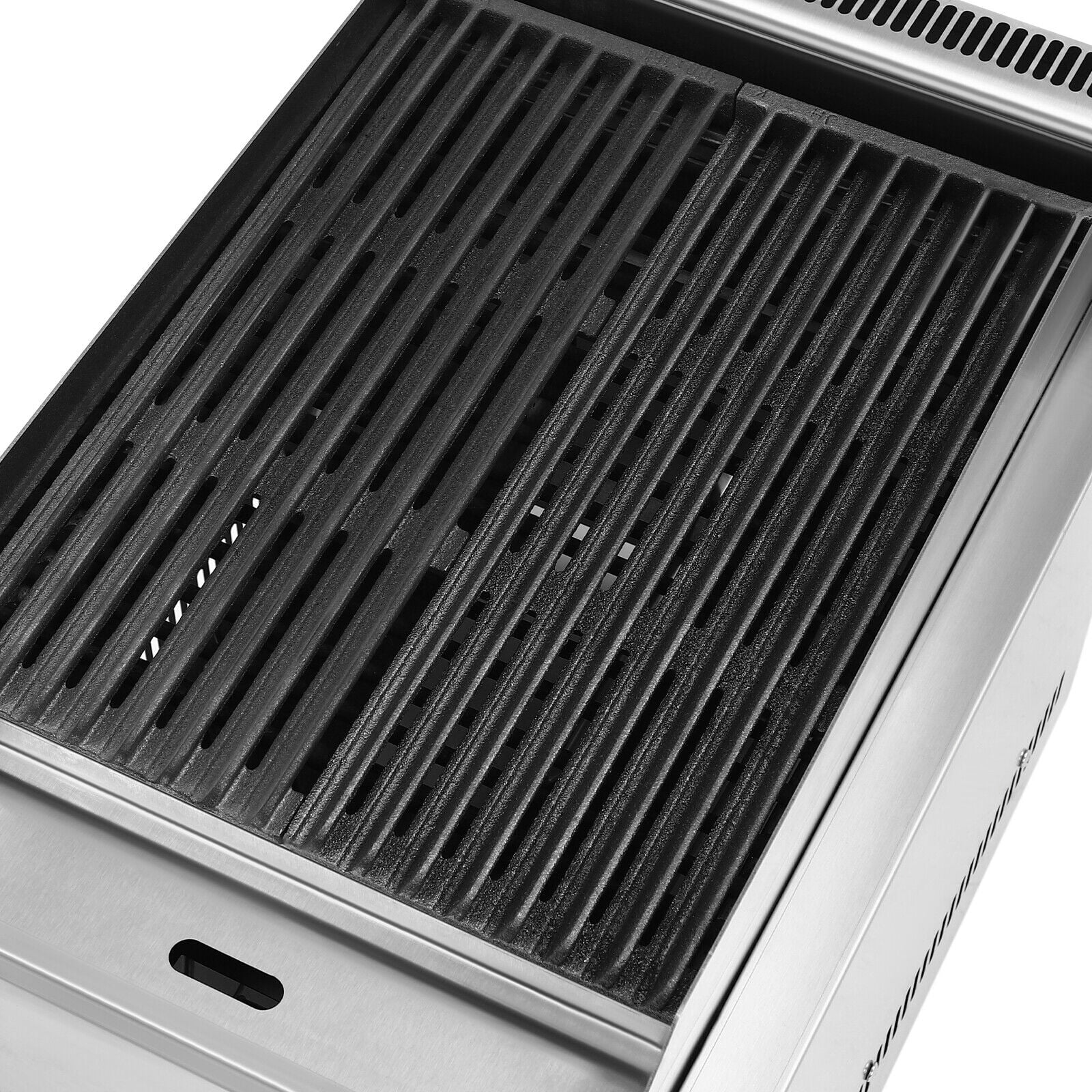 Miumaeov Radiant Char Broiler Grill 2 Burner Commercial Gas Grill Portable LPG Camping BBQ Grill