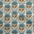 thumbnail image 1 of oneOone Rayon Medium Blue Fabric Leaves & Clover Sewing Material Print Fabric By The Yard 56 Inch Wide-V7, 1 of 8