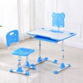 thumbnail image 5 of Adjustable Kids' Desk and Chair Sets, Kids Adjustable Height Desk with Storage & Bookstand, Tiltable Writing & Drawing Desktop, Multifunctional Kids Work Station For Children Online school, 5 of 15