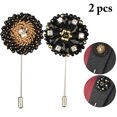 thumbnail image 1 of 2 Pcs Épingle de Revers Strass Mode Créative Épingle de Corsage Épingle Broche de Revers pour Hommes, 1 of 10