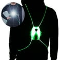 Reflective running vest with headlights, adjustable running lights for