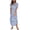 Blue, variant on Summer Beach Dresses for Womens 2025 Plus Size Fashion Sexy Printing Pocket Short Sleeve V-Neck Dress