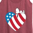 thumbnail image 3 of Peanuts - Snoopy On Flag Heart - Women's Racerback Tank Top, 3 of 6