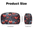 thumbnail image 5 of Hearts Battle Oxford Fabric Digital Pouch for Electronic Devices, Waterproof Travel Case for Cell Phone Charger, Hard Drive, and Cords - 5.9x9.44x3.14 inches, 5 of 6
