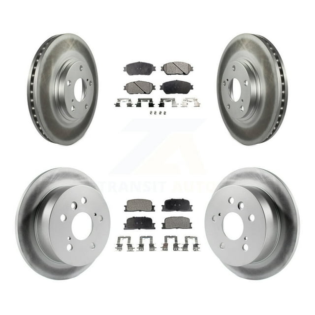 Transit Auto Front Rear Coated Disc Brake Rotors and Ceramic Pads Kit for Car 2004-2006 Lexus ES330 KGT-100866