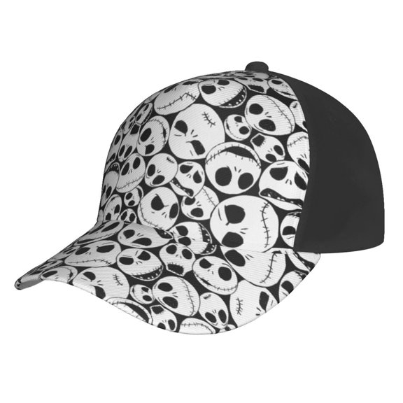 Jack Skellington Skull Unisex Baseball Cap Adjustable Trucker Dad Hat Anti UV Sun Hats Snapback Hat For Men And Women