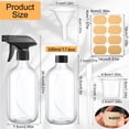 thumbnail image 2 of Armscye 3 Pack 16.9 Oz Spray Bottles Empty, Plastic Clear Squirt Bottles with Adjustable Nozzle, Refillable Spray Container for Gardening, Hair, Cooking, Cleaning with Free Additional Supplies, 2 of 7