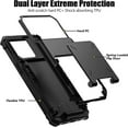 thumbnail image 3 of for iPhone 13 Pro Max Case with Card Holder[Store 5 Cards] Dual Layer Heavy Duty Shockproof iPhone 13 Pro Max Wallet Case with Hidden Card Slot Storage Case for iPhone 13 Pro Max(Black), 3 of 14