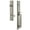 Satin Nickel, variant on Grandeur 849889 Carre Solid Brass Rose Left Handed Dummy Full Plate "D" Grip Handleset -