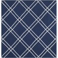 thumbnail image 1 of Safavieh Dhurries Navy Contemporary Rug - Square 6', 1 of 5
