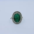 thumbnail image 3 of Fine Silver Emerald Ring for Women Handmade in Jaipur, 3 of 4