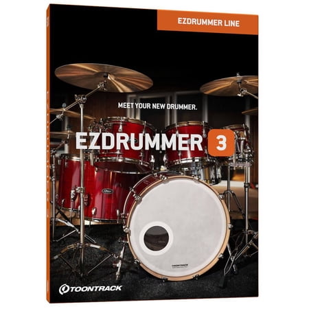 Toontrack EZDrummer 3 - Intuitive Drum Production Software for Windows and Mac (Registration Card)