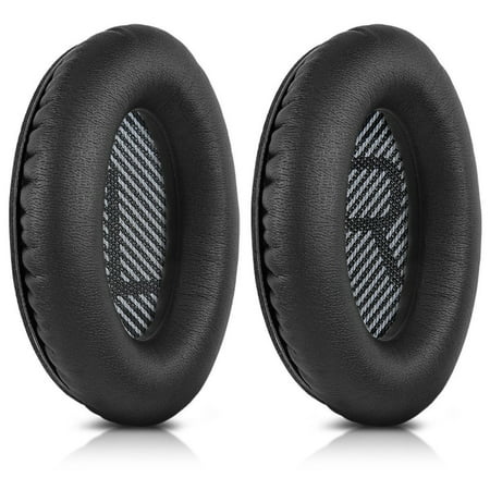 Black+Black -Ear Cups for Boses QuietComfort QC2 QC15 QC25 QC35 QC35 II, AE2 AE2i AE2w SoundTrue, SoundLink(Around-Ear) Headphones, Replacement Earpads