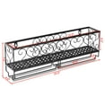 thumbnail image 2 of Wall Mounted Metal Wine Rack Wine Bottle Storage w/ Glass Holder Home Bar Decor, 2 of 10