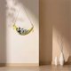 thumbnail image 2 of Bed Dinosaur Resin Ornaments Pendant Garden Decoration Hammock Dinosaur Statue Garden Interior Decoration (Yellow), 2 of 5