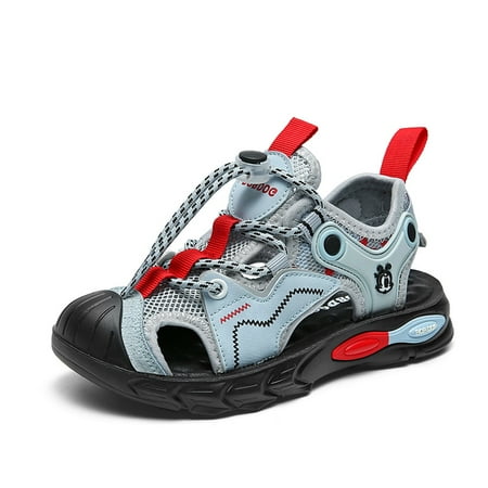 

Boys Sandals Closed Toe Toddler Sport Sandals Little Kid Summer Shoes for Big Kid Walking Hiking Outdoor Gray