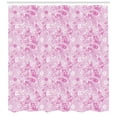 thumbnail image 3 of Ambesonne East Shower Curtain, Paisley Leaves, 69"Wx84"L, Pink and White, 3 of 3