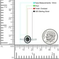 thumbnail image 4 of Petite Dainty New Style Oval Fashion Black Onyx Ring Band 925 Sterling Silver Size 7, 4 of 5