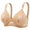 Beige, variant on Women's Bras No Wire Under $5 Color Thin And Steel Hoop Gathered Breathable Underwear For Daily Bras
