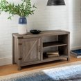 thumbnail image 2 of 44 inch Rustic Farmhouse Barn Door TV Stand - Grey Wash, 2 of 8