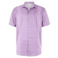 thumbnail image 3 of Uooqdmx Polo Shirts for Men Mens Dress Shirts Casual Fashion Solid Color Trendy Striped Loose Button Short Sleeved Shirt Mens Button Down Short Sleeve Shirt Purple XL, 3 of 8