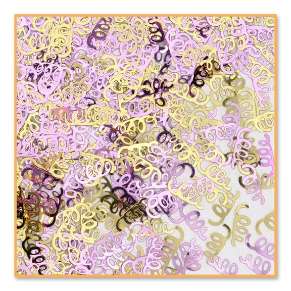 Beistle Pack of 6 Purple and Gold Streamer Fun Confetti Bags 0.5 Oz
