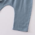 thumbnail image 4 of KPOPLK Baby Toddler Boy Outfits 2T 3T 4T 5T Clothes Fall Winter Kids Pattern Short Sleeve T-Shirt Tee& Shorts Set Size 6-12 Months,Blue, 4 of 6
