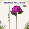 thumbnail image 3 of Goodw7 Faux Hydrangea Artificial Silk Flower with Lifelike Green Leaves and Layered Petals for Home Wedding Decor Floristry Bouquets, 3 of 7