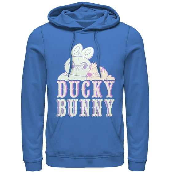 Men's Toy Story Ducky & Bunny Hugs Pull Over Hoodie Royal Blue 2X Large
