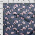 thumbnail image 3 of oneOone Viscose Chiffon Blue Fabric Floral Quilting Supplies Print Sewing Fabric By The Yard 42 Inch Wide-EK, 3 of 4