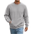 thumbnail image 2 of qafoshin Mens Trendy Patchwork Sweatshirt Crew Neck Long Sleeve Shirts Fall Winter Casual Loose Pullover Tops with Pocket, 2 of 6