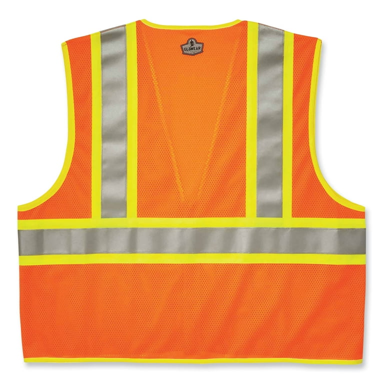 GloWear 8230Z Class 2 Two-Tone Mesh Zipper Vest, Polyester, Small/Medium, Orange, Ships in 1-3 Business Days GloWear 8230Z Class 2 Two-Tone Mesh Zipper Vest, Polyester, Small/Medium, Orange, Ships in 1-3 Business Days
