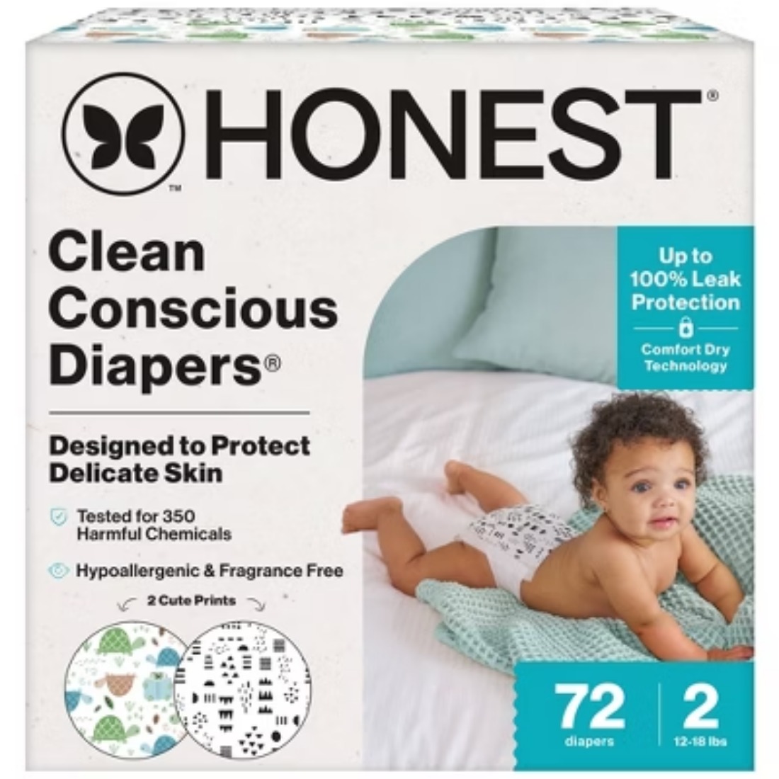Clean Conscious Disposable Diapers - Super-absorbent, Eco-friendly, Soft, Improved Fit, Leak Protection