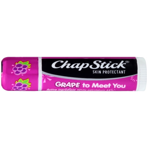Chapstick Skin Protectant Lip Balm Grape To Meet You 0 15 Oz Walmart Com Walmart Com