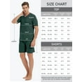 thumbnail image 4 of MoFiz Pjs Men's Solid Bamboo Pajamas Set Short Sleeve V-Neck Top and Shorts with Pockets Loungewear 2-Piece for Men, 4 of 6