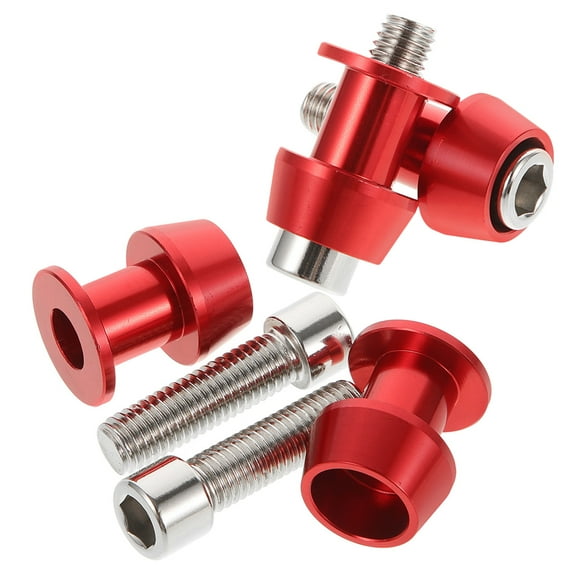 Set of 2 Red Motorcycle Kickstand Spools Sliders Accessories for Improved Stability and