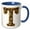 Blue/White, variant on 3drose, Elegant Image of Gold Victorian Ornate Monogram Initial T, 15oz Mug