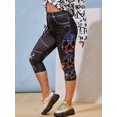 thumbnail image 3 of Talla grande 3D Skull bandera americana Imprimir Capri Leggings Rosegal Leggings de talla grande, 3 of 5
