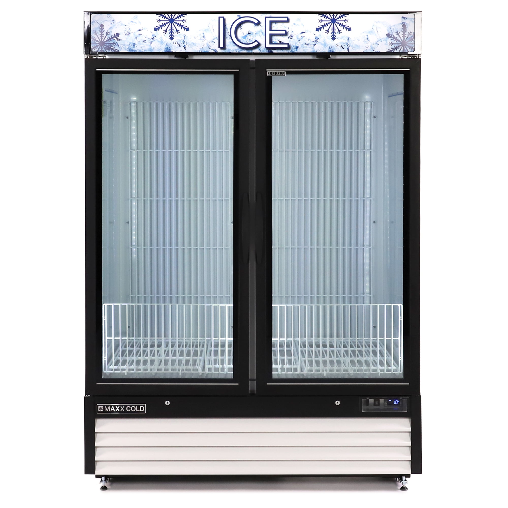 54 inch Double Door Ice Merchandiser, White Exterior, MXM2-48FHC-ICE