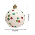thumbnail image 5 of Christmas Ornaments 6Pcs 2.36" Christmas Colorful Ball Decor with Strings, Shatterproof Christmas Bulbs, Hanging Decorations for Xmas Tree, Holiday, Wedding, Party, 5 of 8