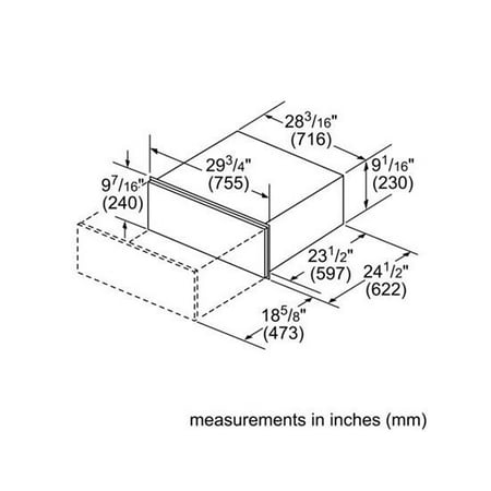 Bosch - 500 Series 30" Warming Drawer - Stainless Steel