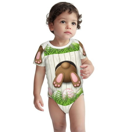 

Fotbe Brown Bunny Pattern Unisex-baby Short-sleeve Bodysuit Short Sleeve Bodysuits One-piece 100% Organic Cotton for Infant Baby Boys Unisex-6 Months