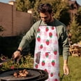 thumbnail image 4 of Strawberry Fruit Heart Daisy Checkered Apron-Garden Aprons for Women with Pockets-Cotton Linen Waterproof Kitchen Cooking Gardening Aprons Adjustable for Kitchen,Cooking,BBQ and Salon 33x27 Inch, 4 of 7