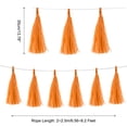 thumbnail image 2 of 50Pcs Dark Orange Tassel Garland Banner w Rope for Wedding Birthday Party Decoration, 2 of 7