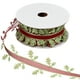 thumbnail image 1 of 1 rollo 20m decoración de navidad cinta de cinta de cinta de hoja lateral de la hoja de malla central cintas de banda de estilo para árboles de navidad regalos de envasado (clarete), 1 of 5
