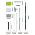 thumbnail image 4 of 4-in-1 Baseboard Cleaning Tool with Handle 5 Reusable Pads 1 Stiff Bristle Brush Carpet Rake for Pet Hair Removal Baseboard Cleaner Carpet Windows Wall Floor Ba, 4 of 8