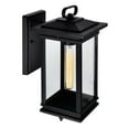 thumbnail image 3 of CWI Lighting Oakwood 1 Light Glass Outdoor Wall Lantern in Black, 3 of 6
