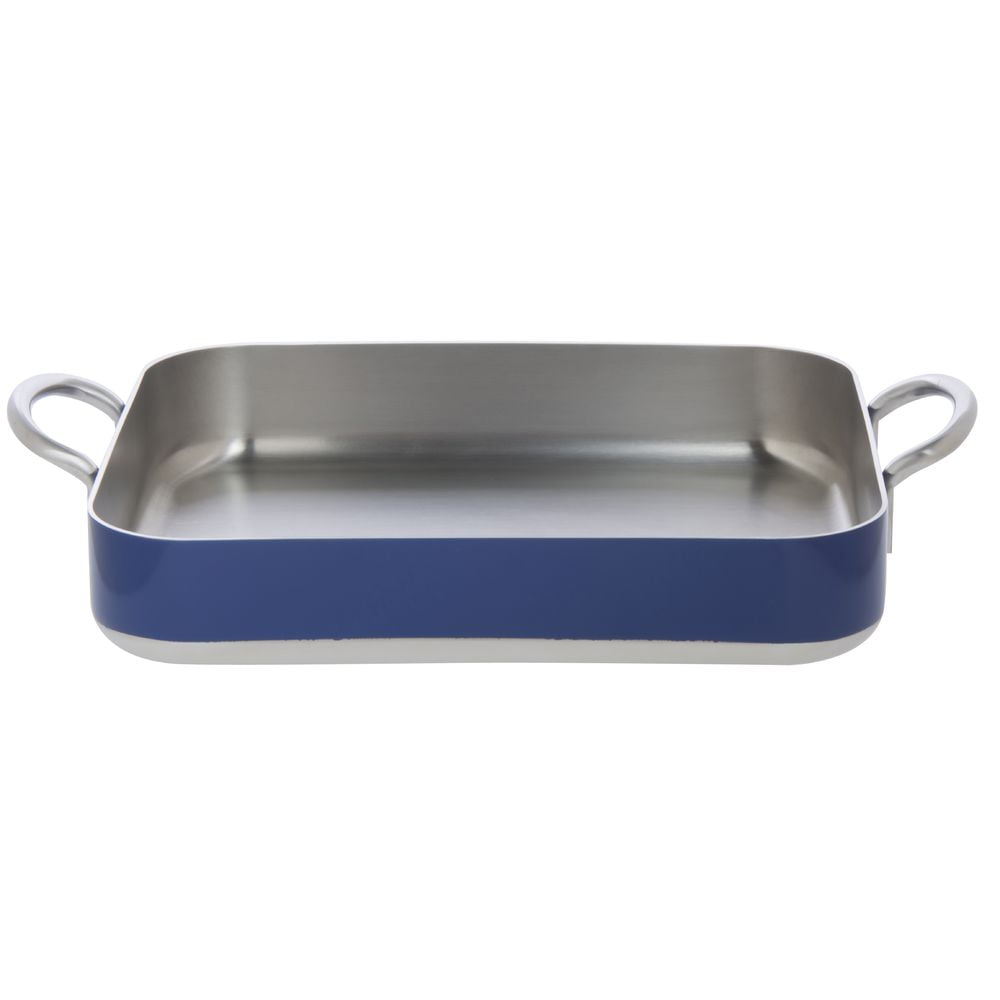 HUBERT® Colorscape 5Ply Blue Stainless Steel Roasting Pan 12 3/5"L x