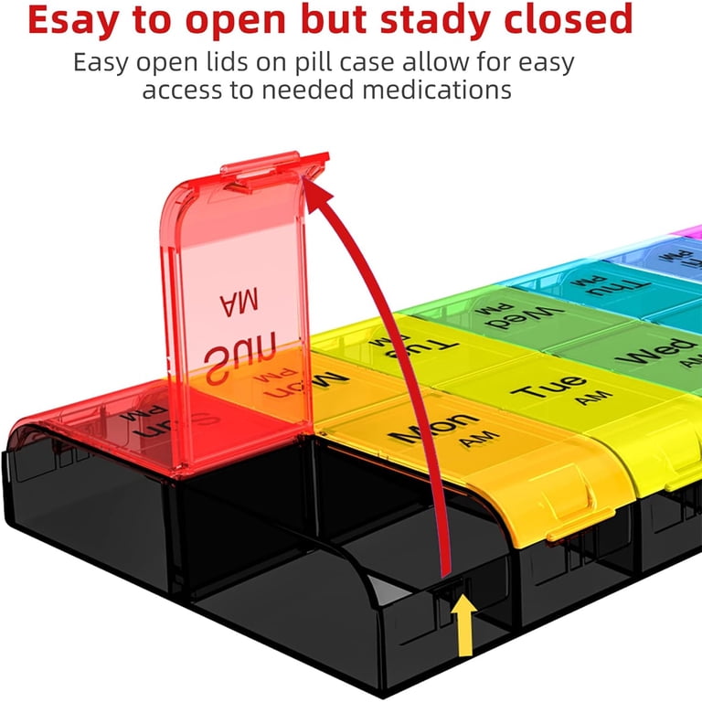 Apenu Extra Large Pill Organizer, Twice-a-Day, 14 Compartments photo 2